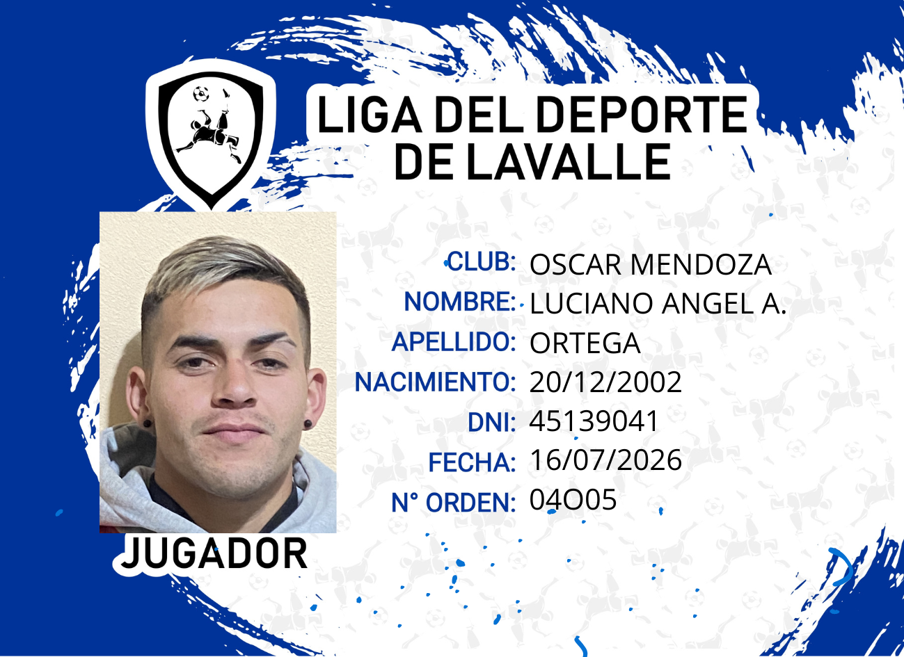 Foto carnet ORTEGA, LUCIANO ANGEL A.