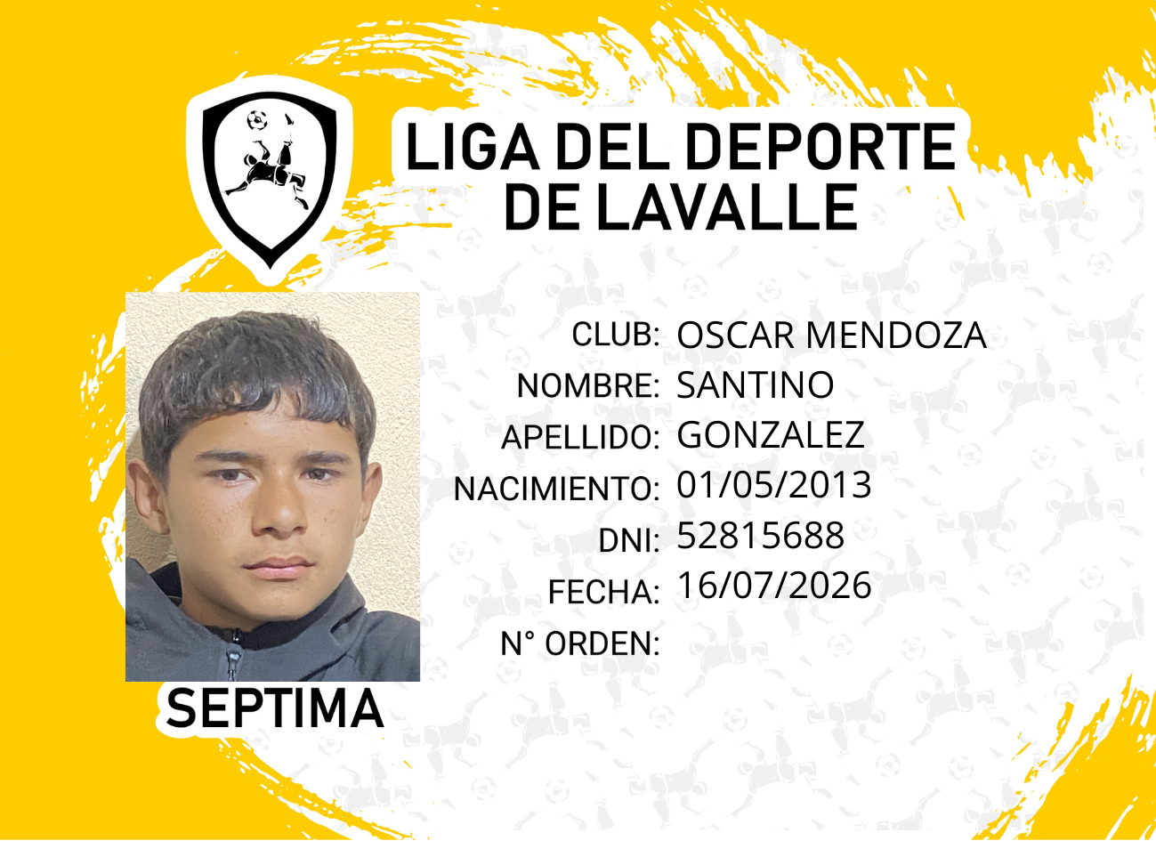 Foto carnet GONZÁLEZ, SANTINO