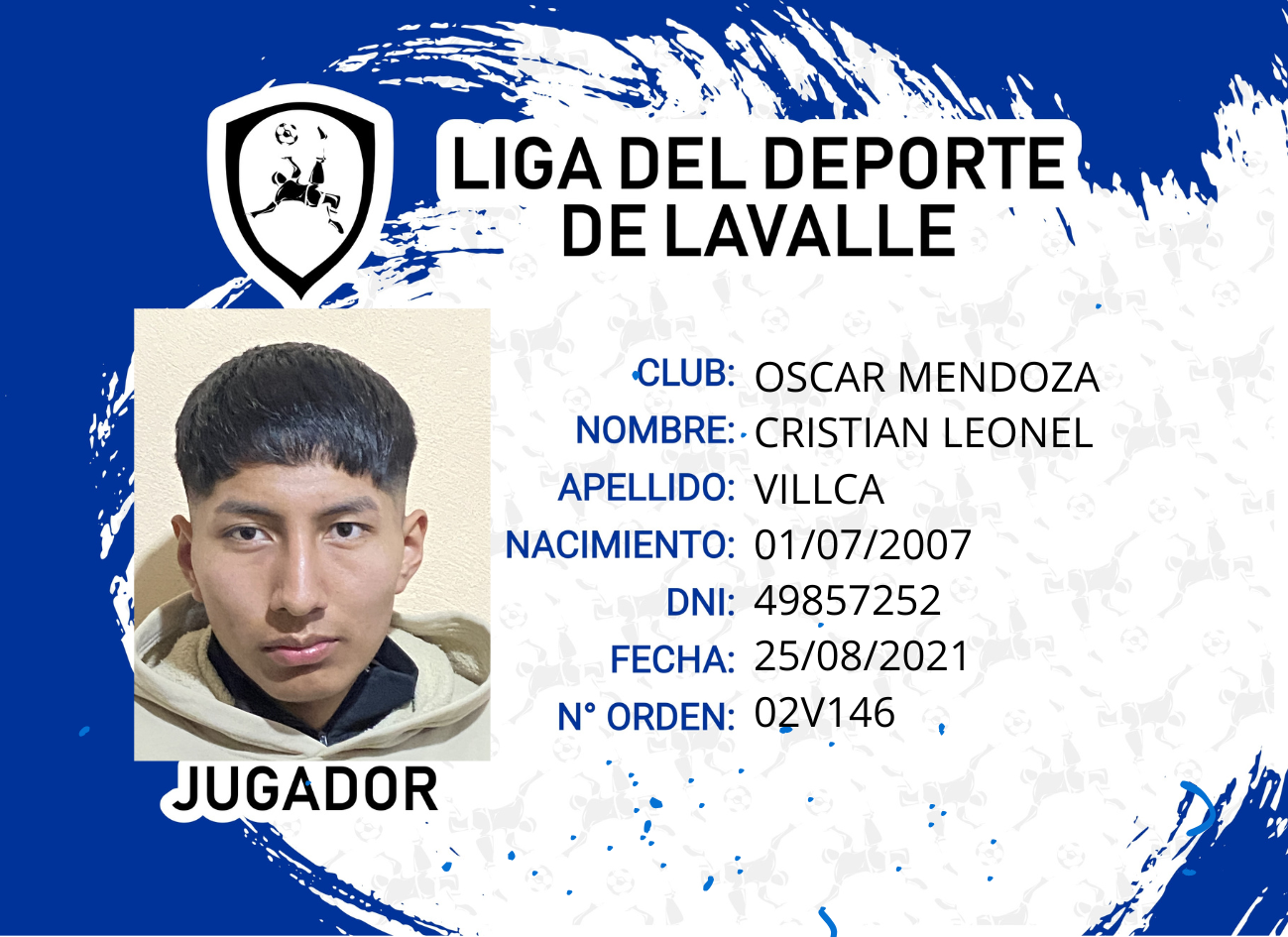 Foto carnet VILLCA, CRISTIAN LEONEL