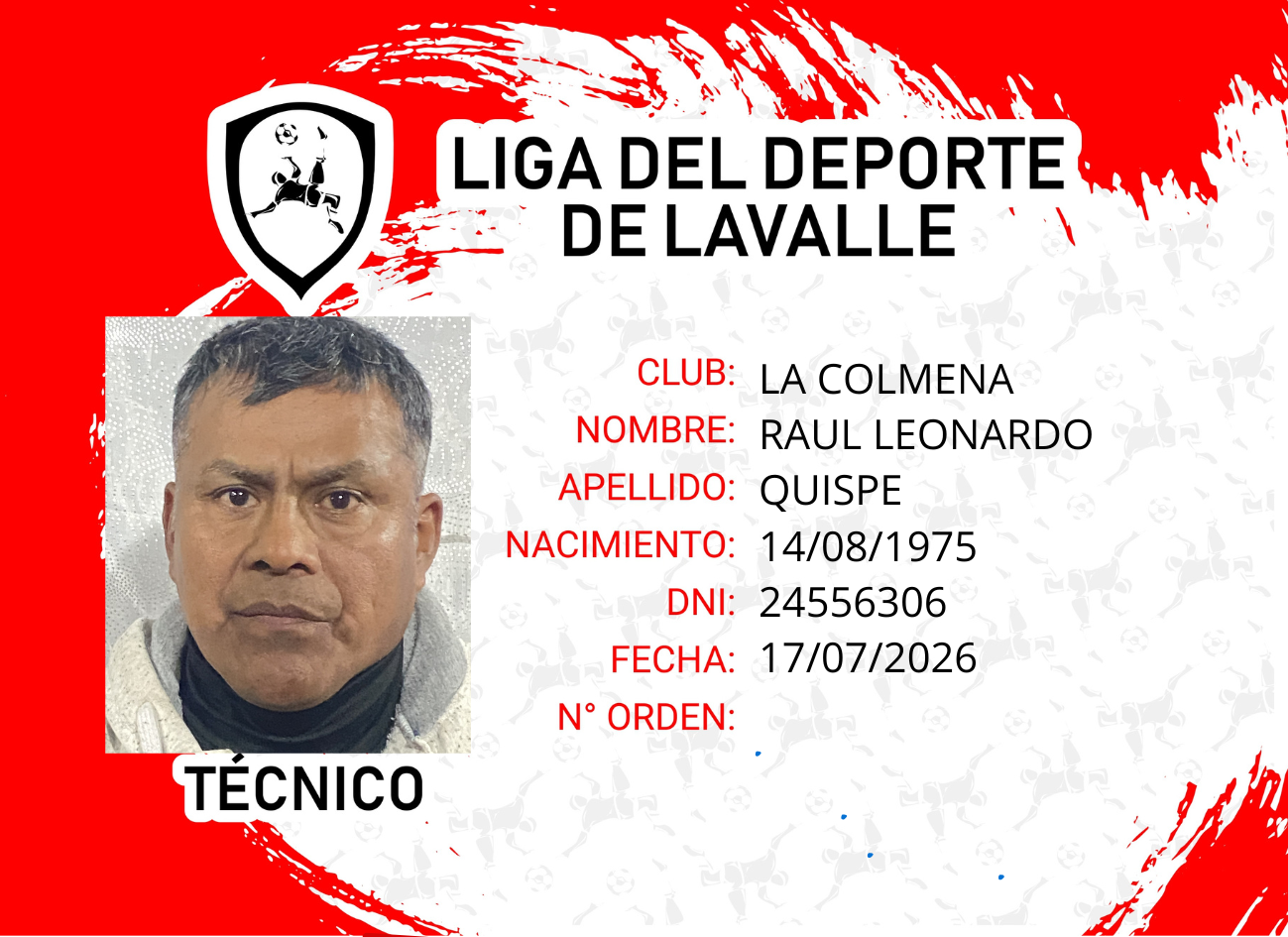 Foto carnet QUISPE, RAUL LEONARDO