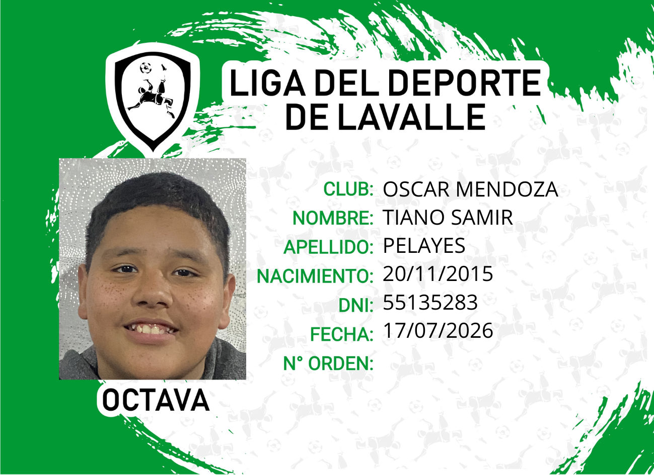 Foto carnet PELAYES, TIANO SAMIR