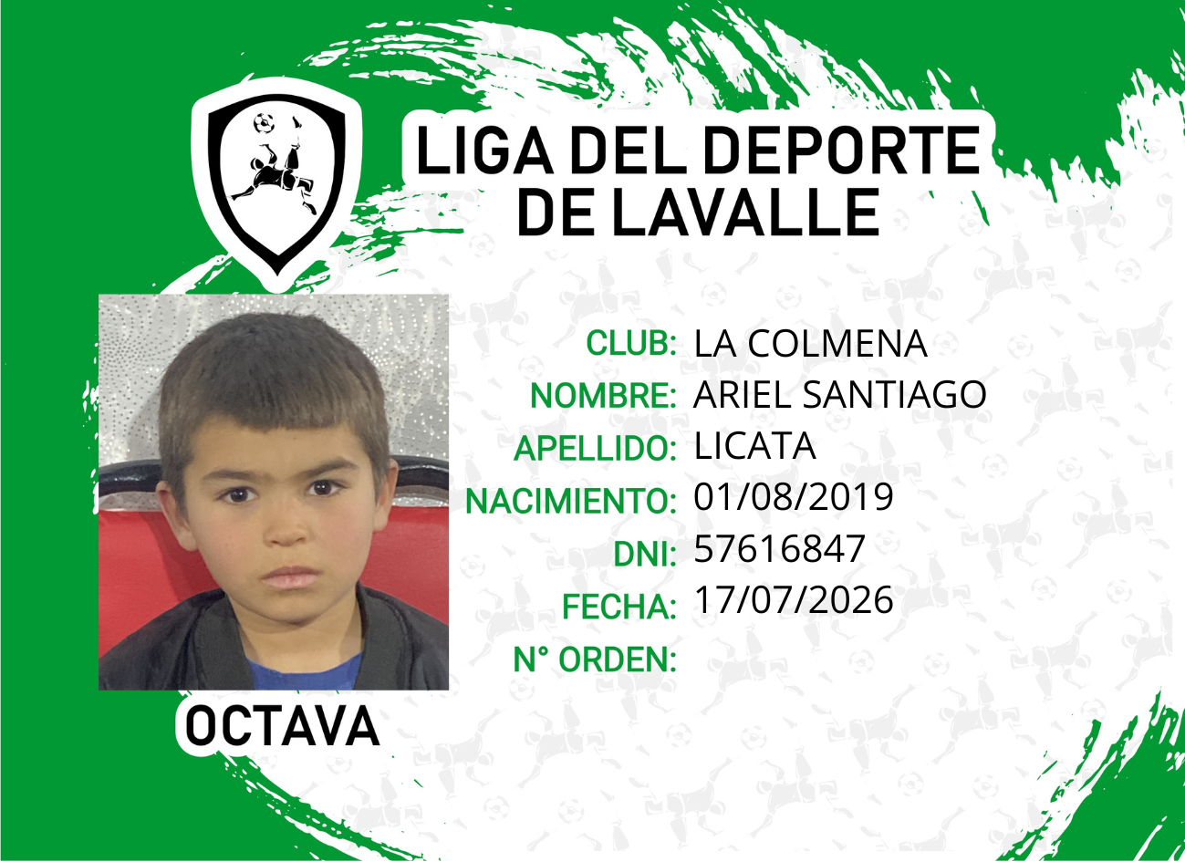 Foto carnet LICATA, ARIEL SANTIAGO