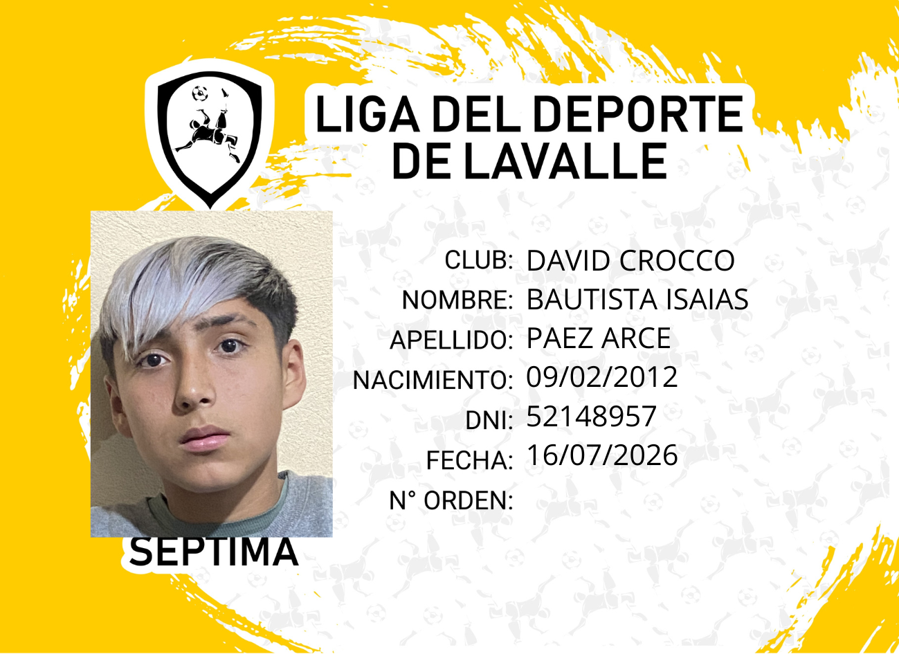 Foto carnet PÁEZ, BAUTISTA