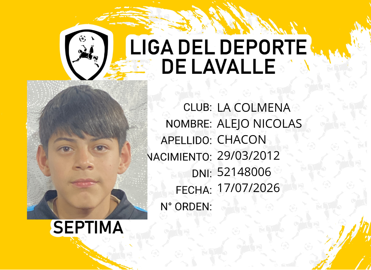 Foto carnet CHACON, ALEJO NICOLAS