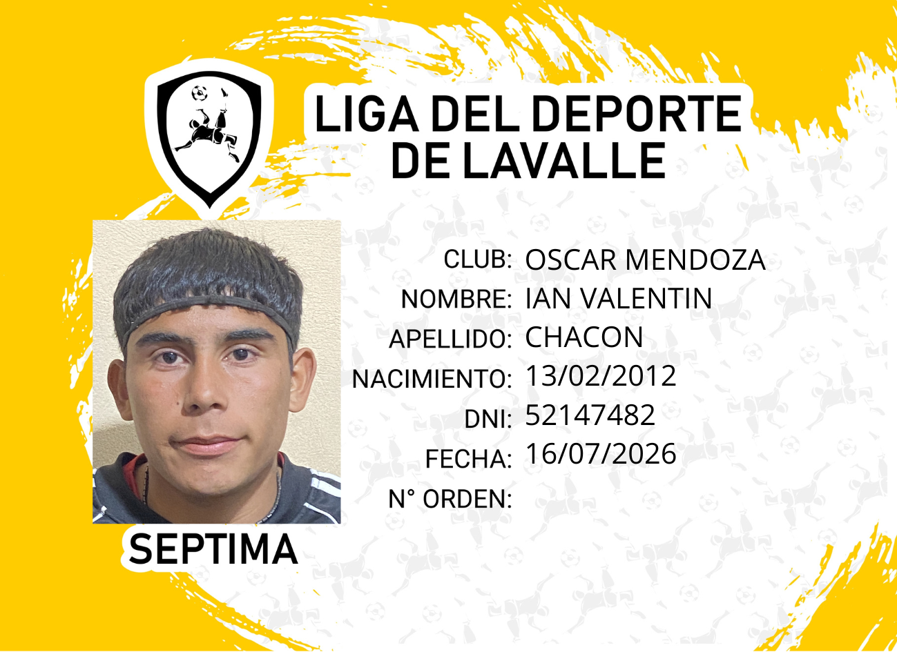 Foto carnet CHACÓN, IAN