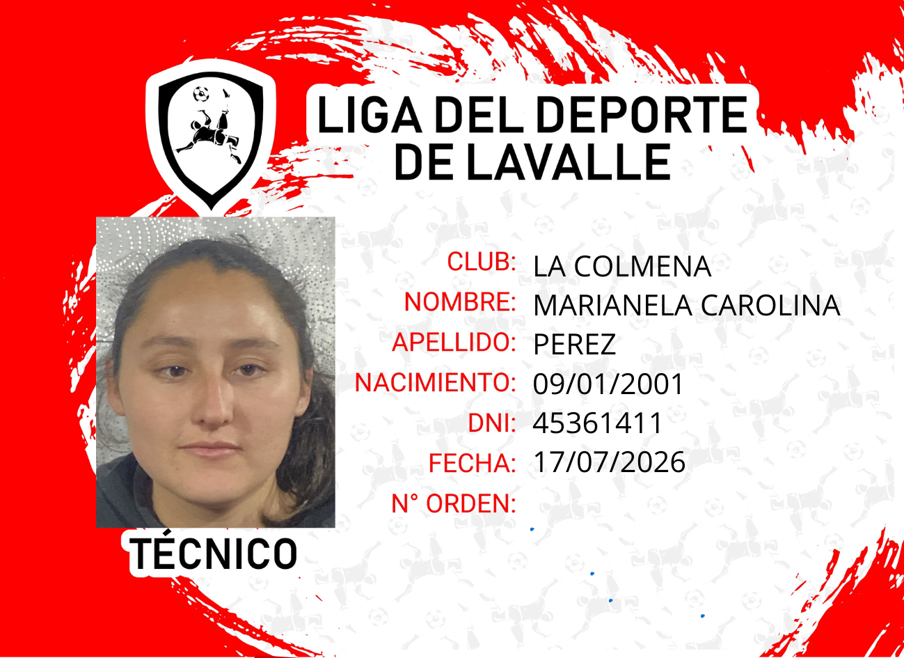 Foto carnet PEREZ, MARIANELA CAROLINA