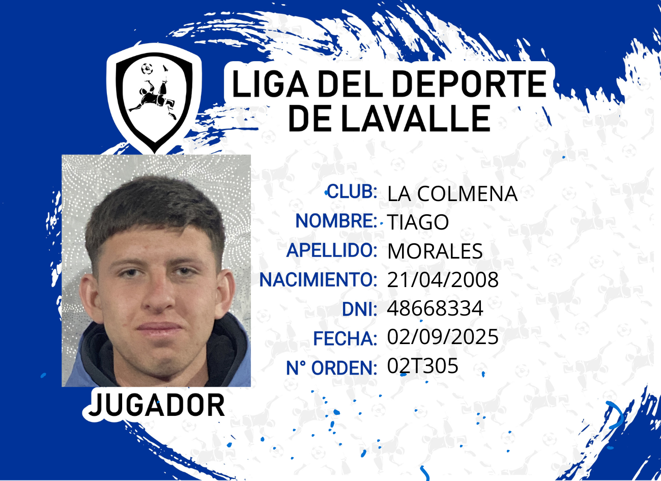 Foto carnet MORALES, TIAGO
