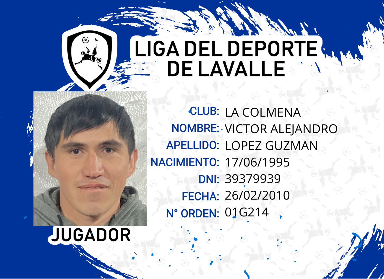 Foto carnet LOPEZ GUZMAN, VICTOR ALEJANDRO