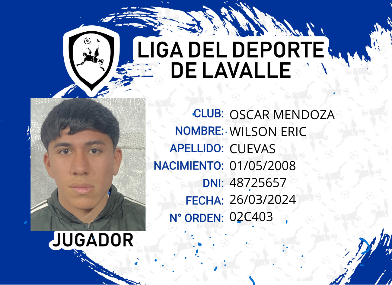 Foto carnet CUEVAS, WILSON ERIC