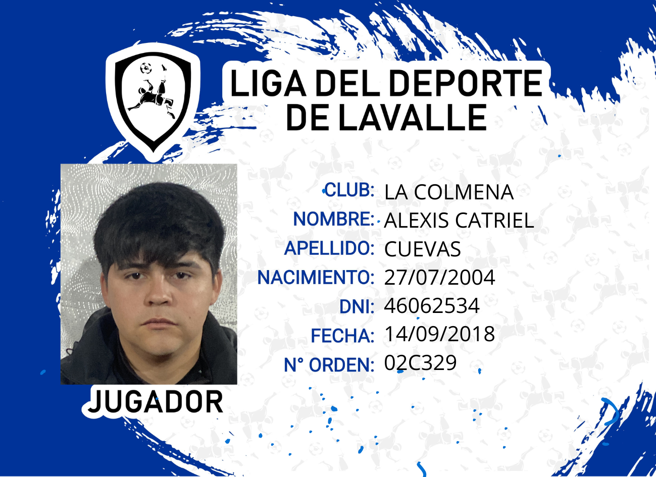 Foto carnet CUEVAS, ALEXIS CATRIEL