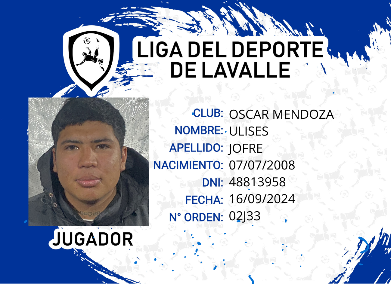 Foto carnet JOFRE, ULISES