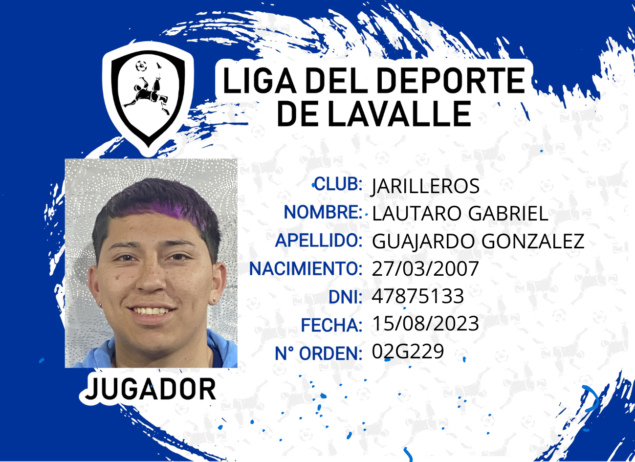 Foto carnet GUAJARDO GONZALEZ, LAUTARO GABRIEL
