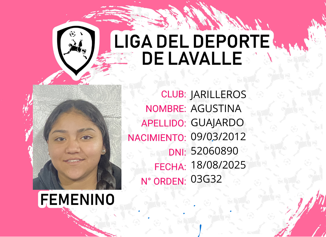 Foto carnet GUAJARDO, AGUSTINA