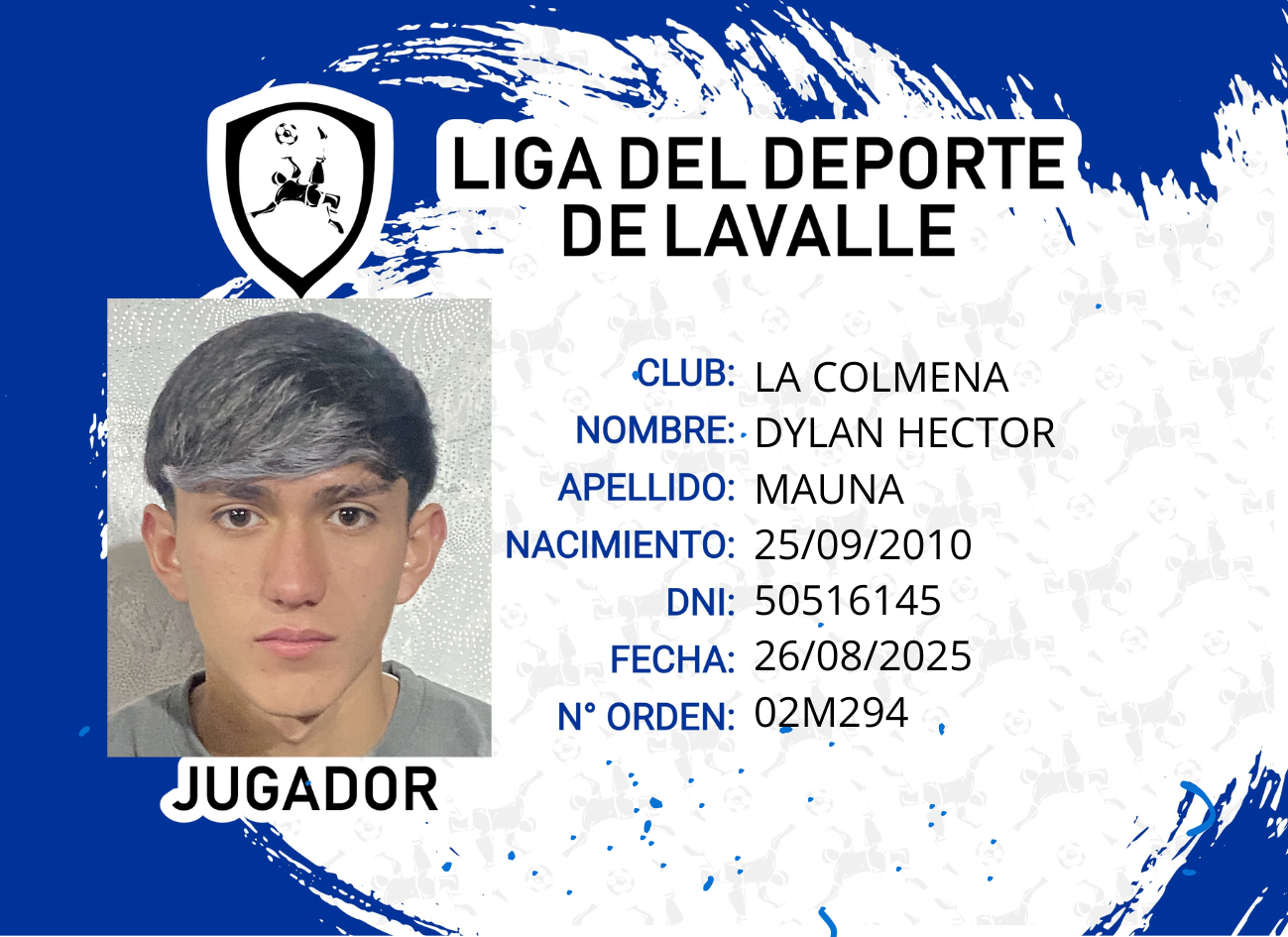 Foto carnet MAUNA, DYLAN HECTOR