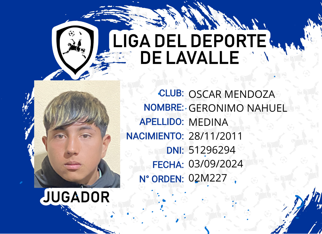 Foto carnet MEDINA, GERÓNIMO