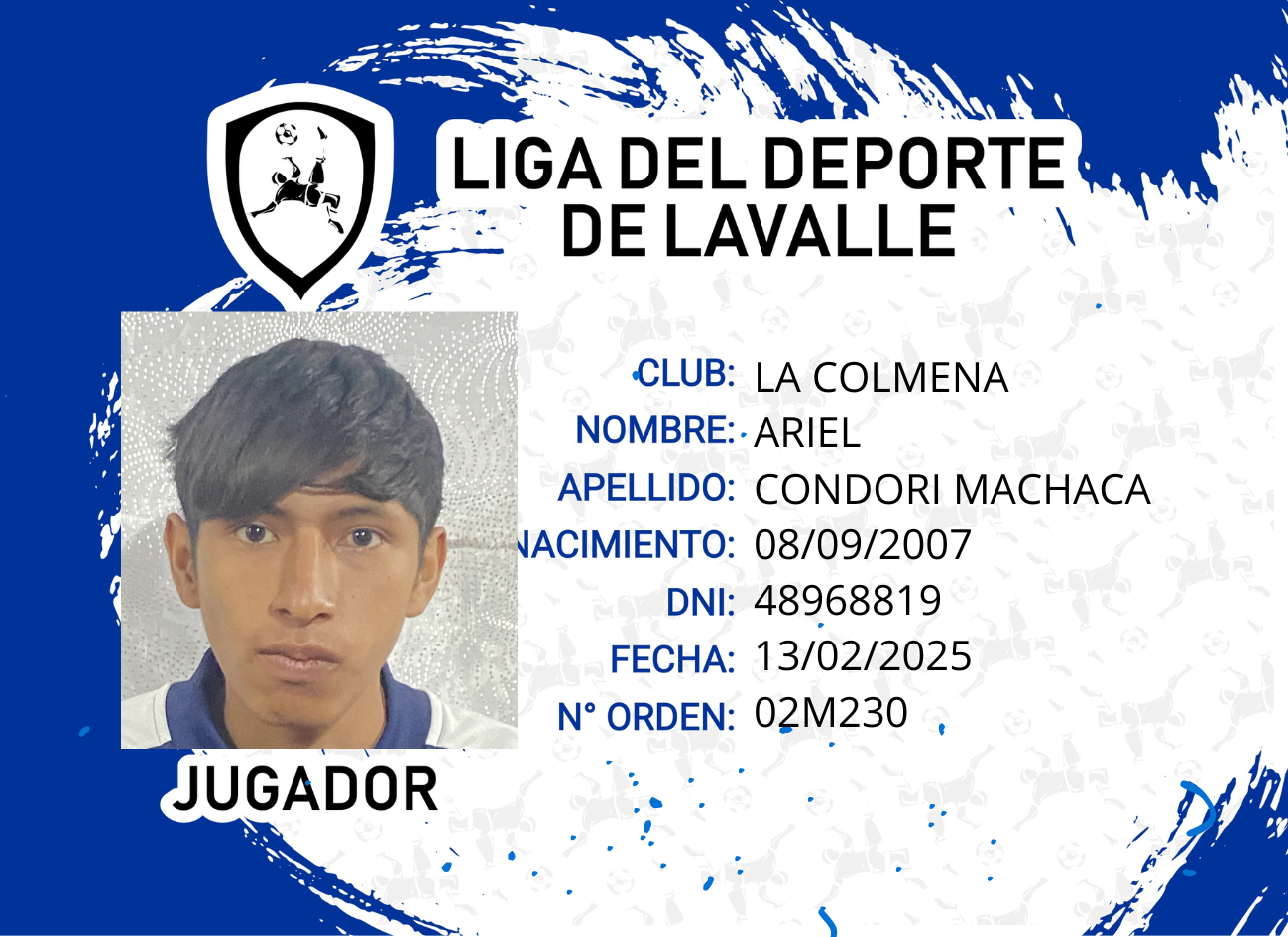 Foto carnet CONDORI MACHACA, ARIEL