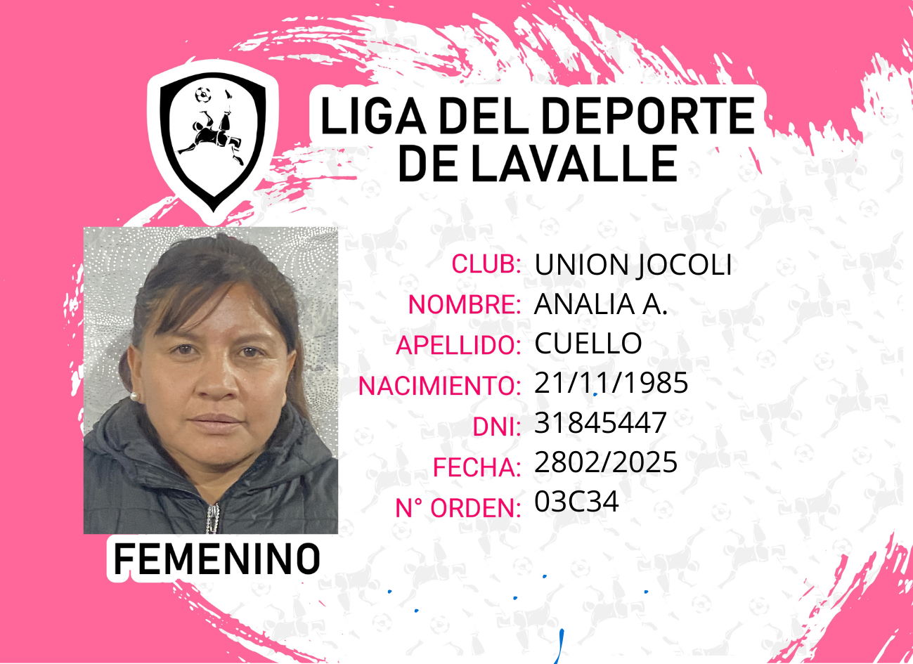 Foto carnet CUELLO, ANALIA A.