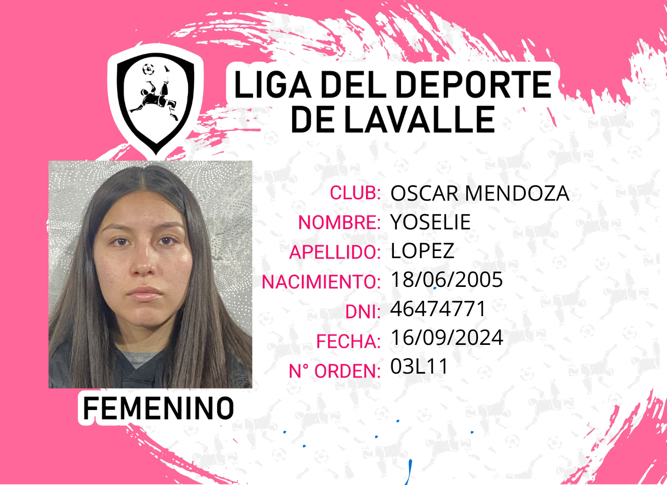 Foto carnet LOPEZ, YOSELIE