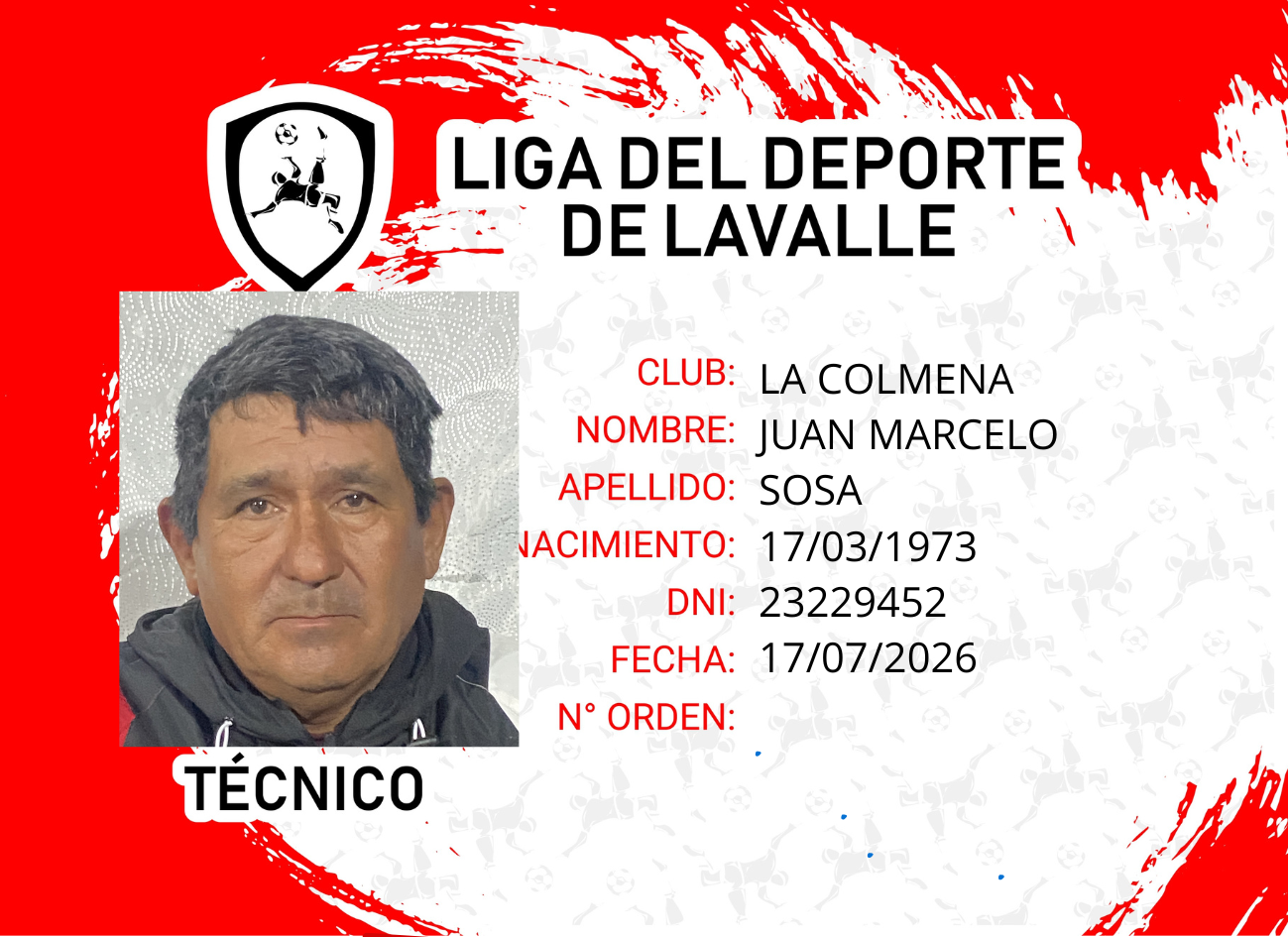 Foto carnet SOSA, JUAN MARCELO