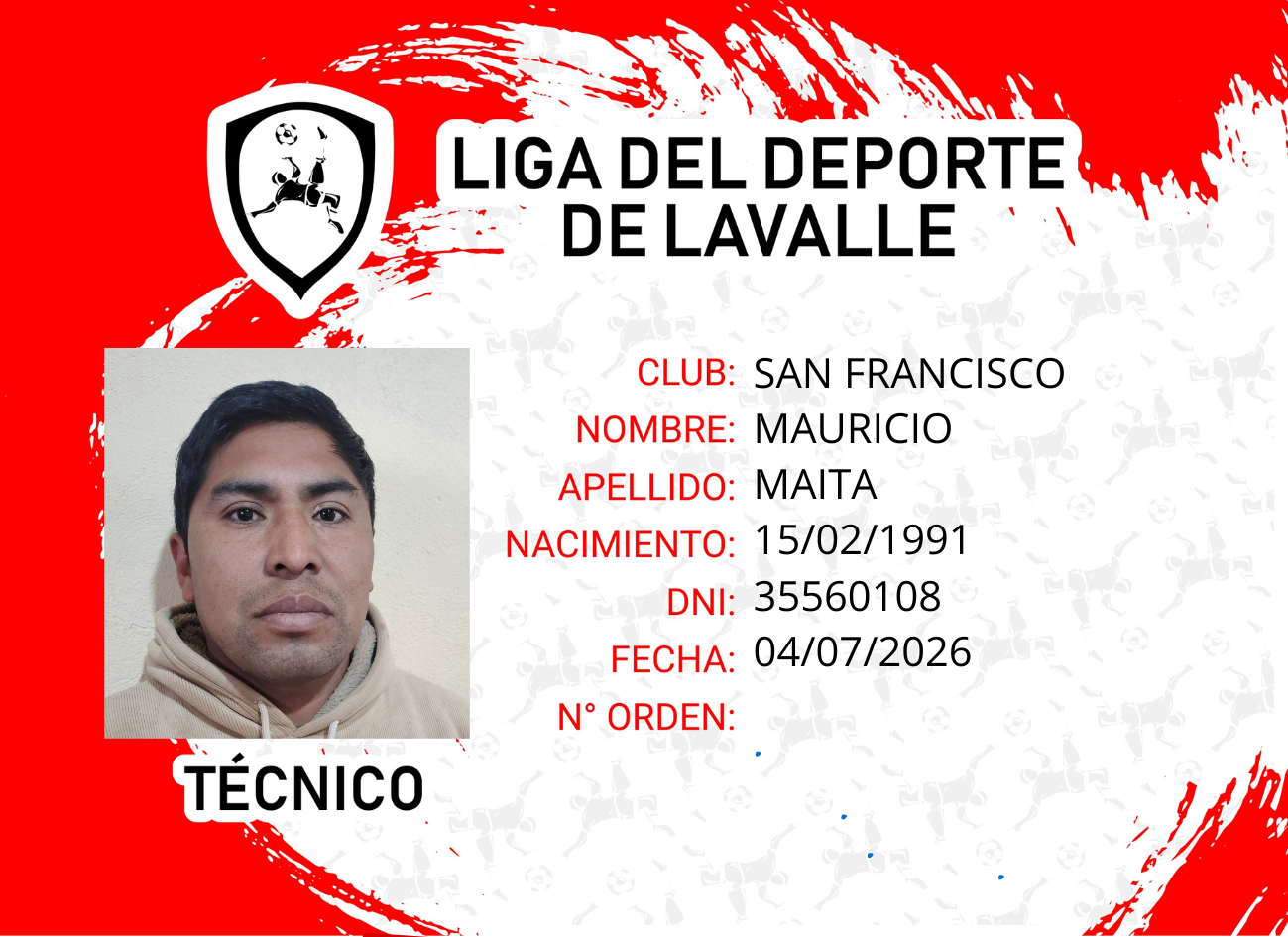 Foto carnet MAITA, MAURICIO
