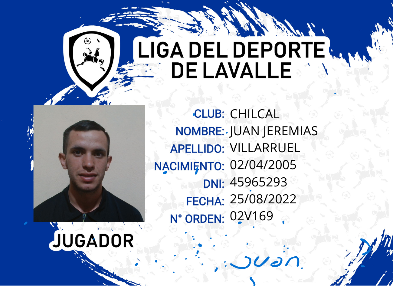 Foto carnet JUAN JEREMIAS VILLARRUEL 