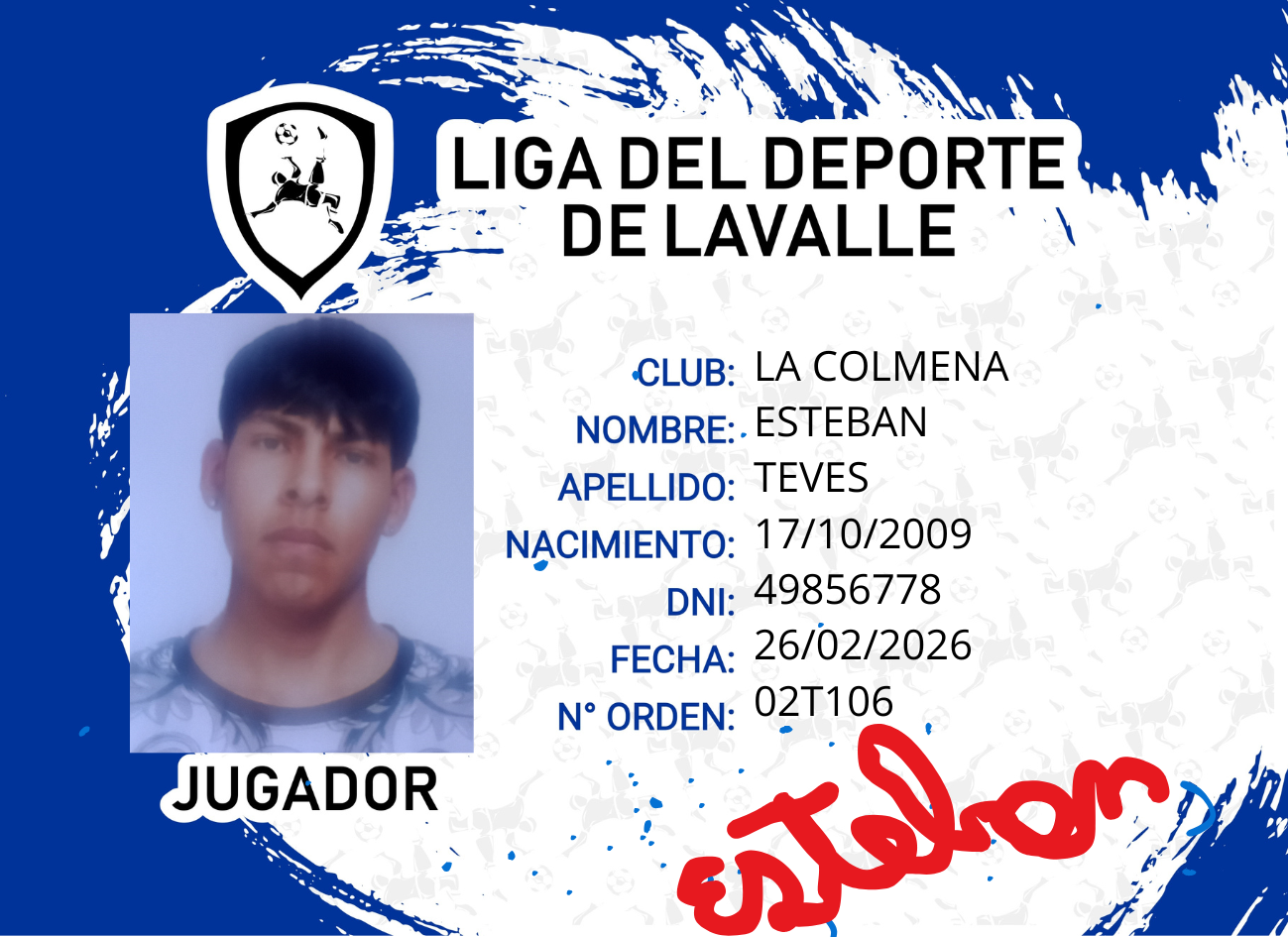 Foto carnet ESTEBAN TEVES
