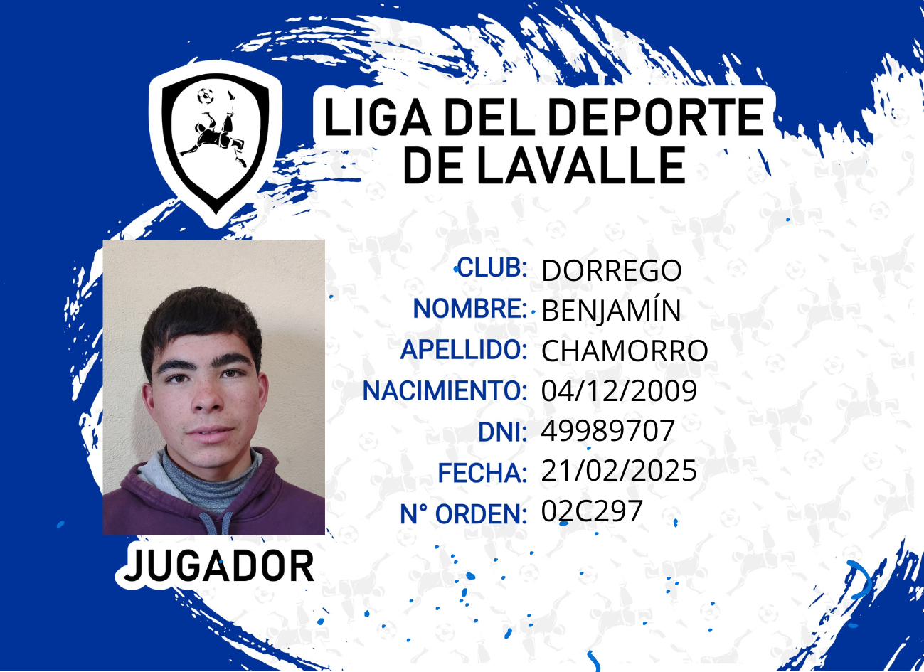 Foto carnet CHAMORRO BENJAMIN
