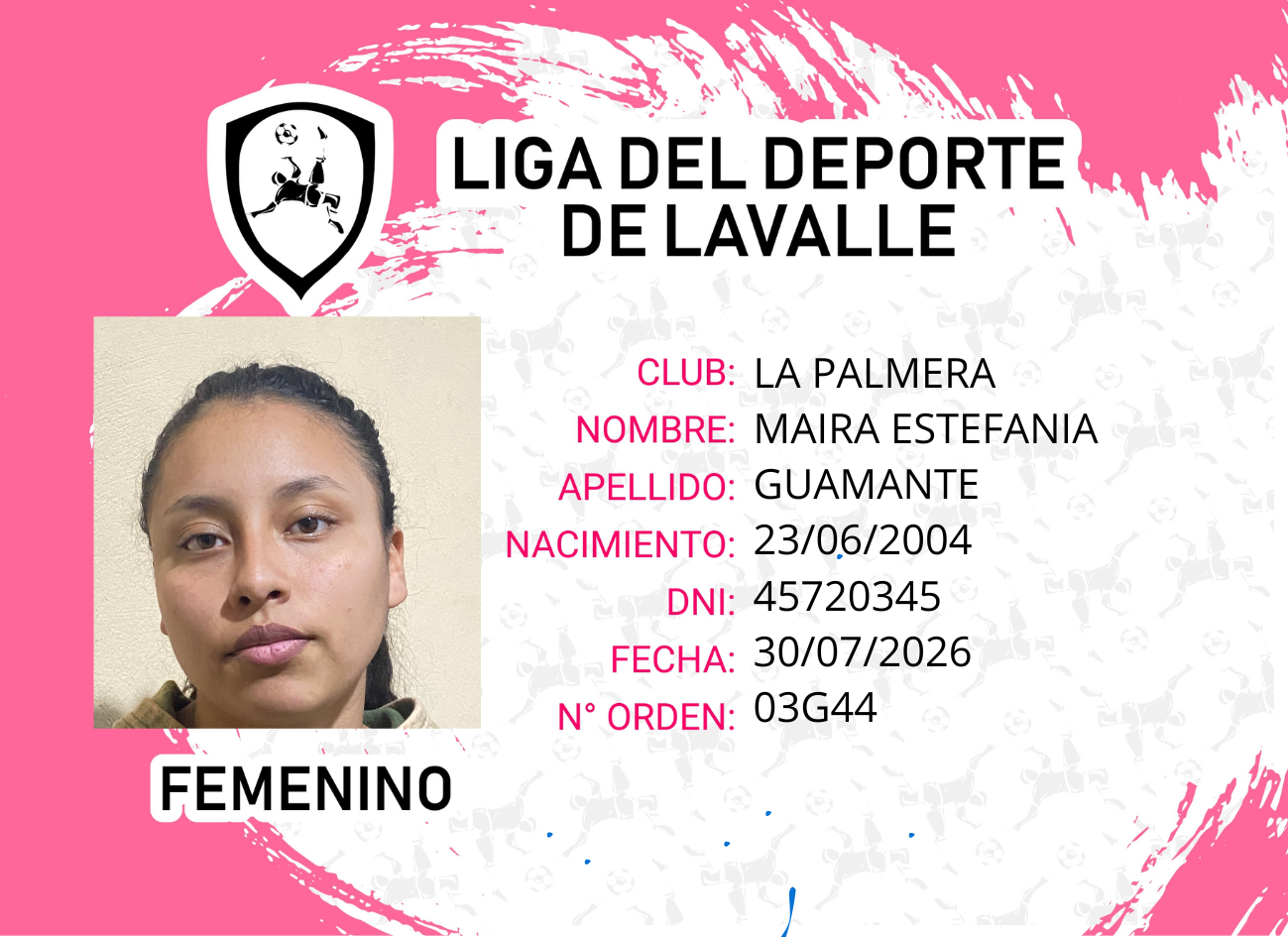 Foto carnet MAIRA ESTEFANIA GUAMANTE