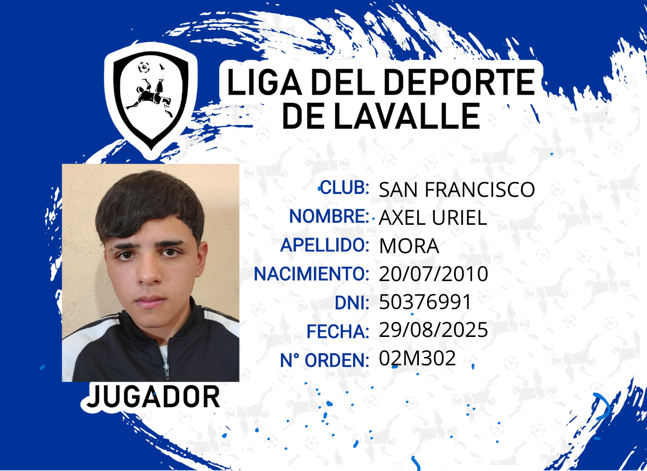 Foto carnet MORA AXEL URIEL