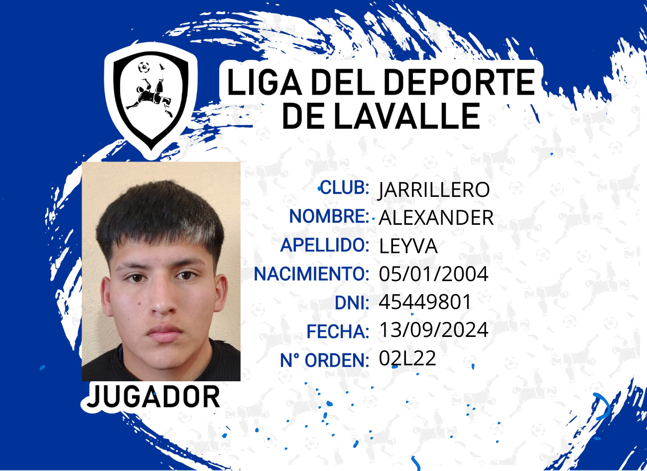 Foto carnet LEYVA ALEXANDER 