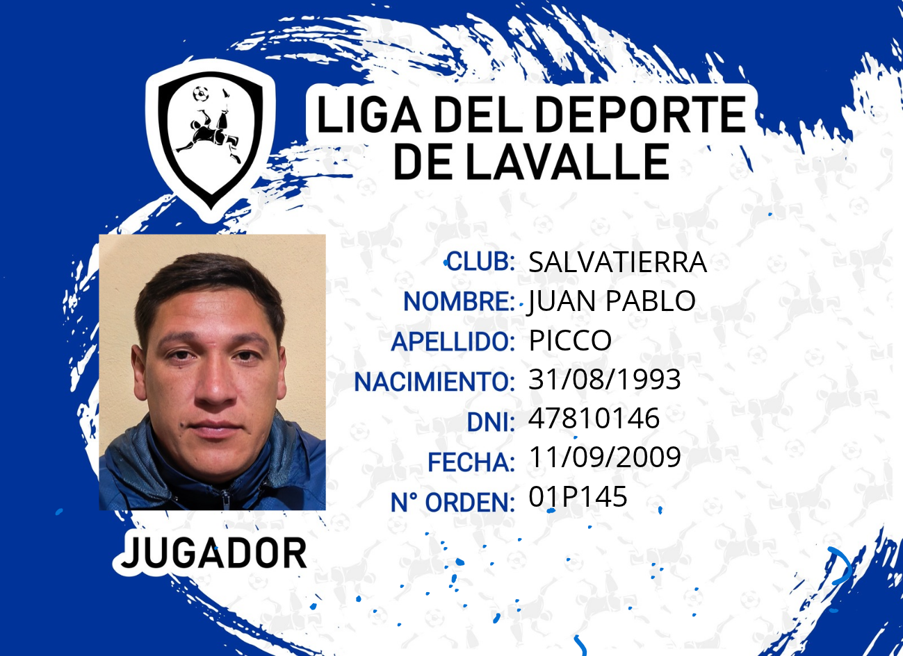 Foto carnet PICCO, JUAN PABLO