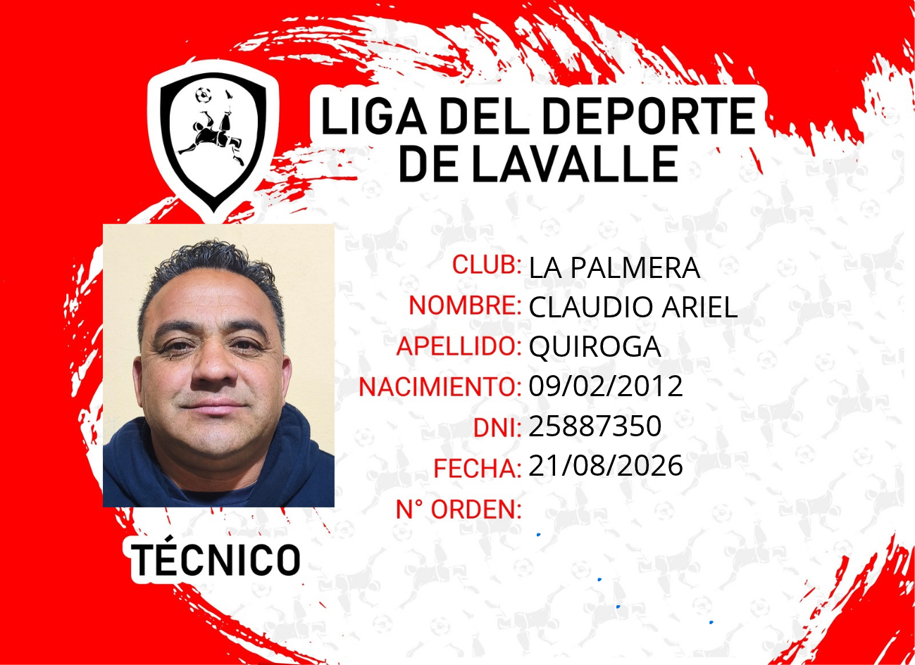 Foto carnet QUIROGA, CLAUDIO ARIEL