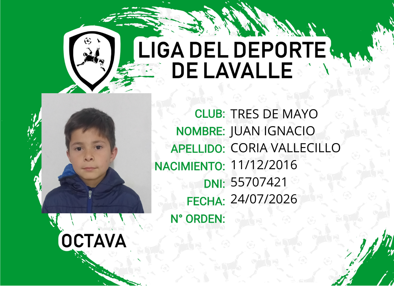 Foto carnet CORIA VALLECILLO, JUAN IGNACIO