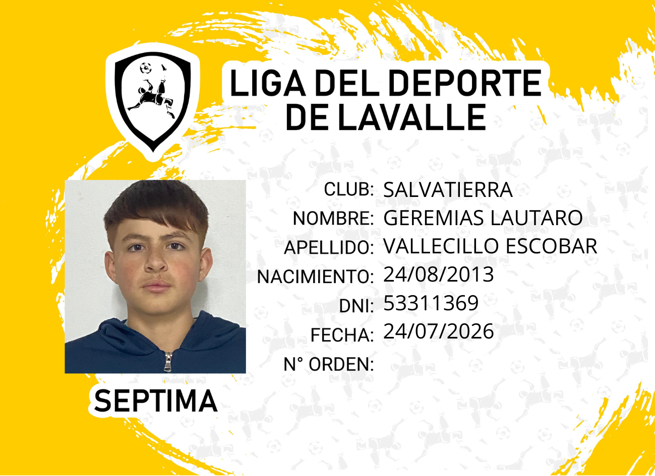 Foto carnet VALLECILLO ESCOBAR, GEREMIAS LAUTARO