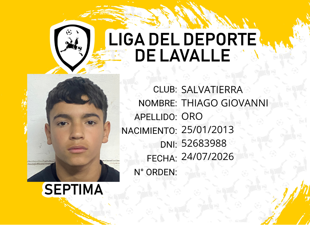 Foto carnet ORO, THIAGO GIOVANNI