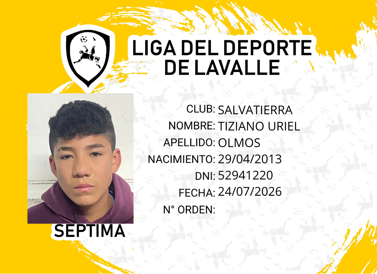 Foto carnet OLMOS, TIZIANO URIEL