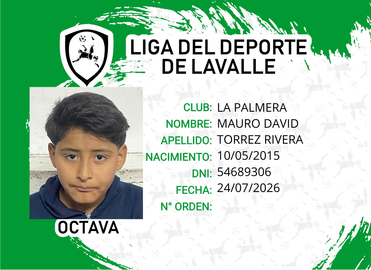 Foto carnet TORREZ RIVERA, MAURO DAVID