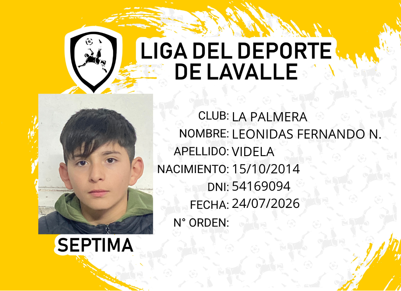 Foto carnet VIDELA, LEONIDAS FERNANDO N.