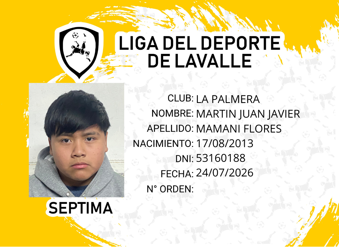 Foto carnet MAMANI FLORES, MARTIN JUAN JAVIER