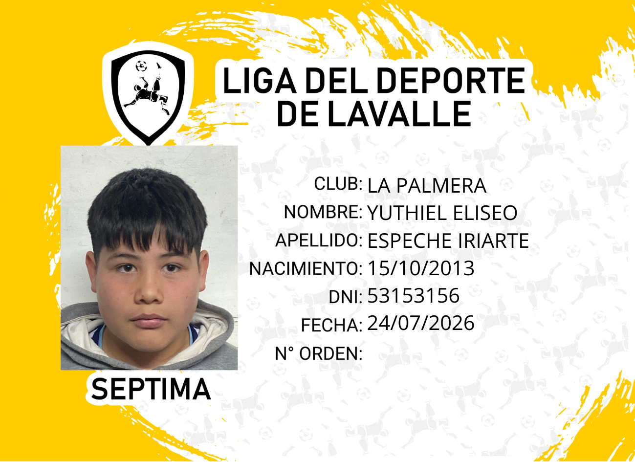 Foto carnet ESPECHE IRIARTE, YUTHIEL ELISEO