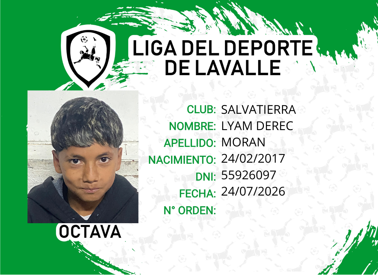 Foto carnet MORAN, LYAM DEREC