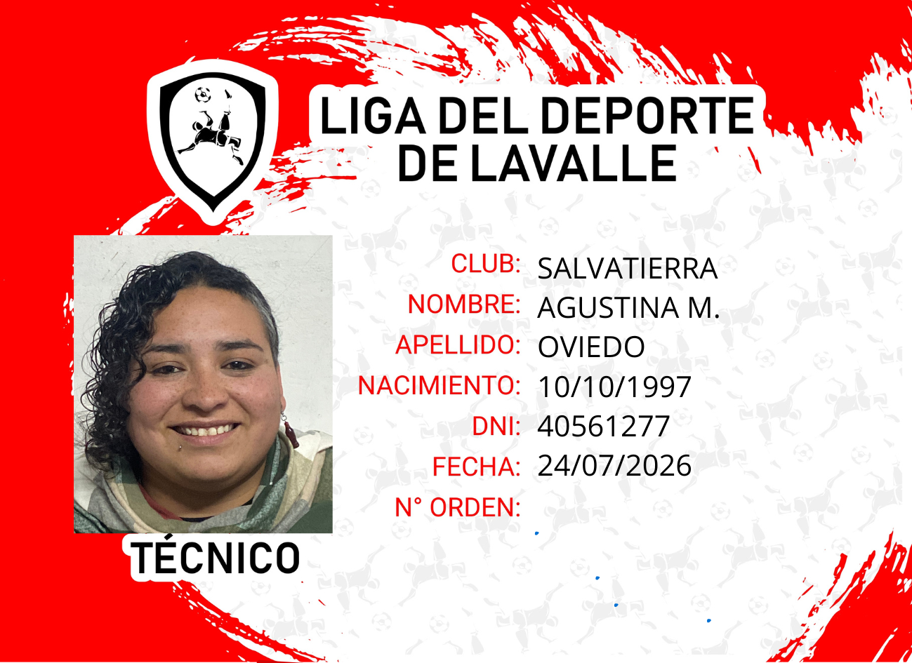 Foto carnet OVIEDO, AGUSTINA M.