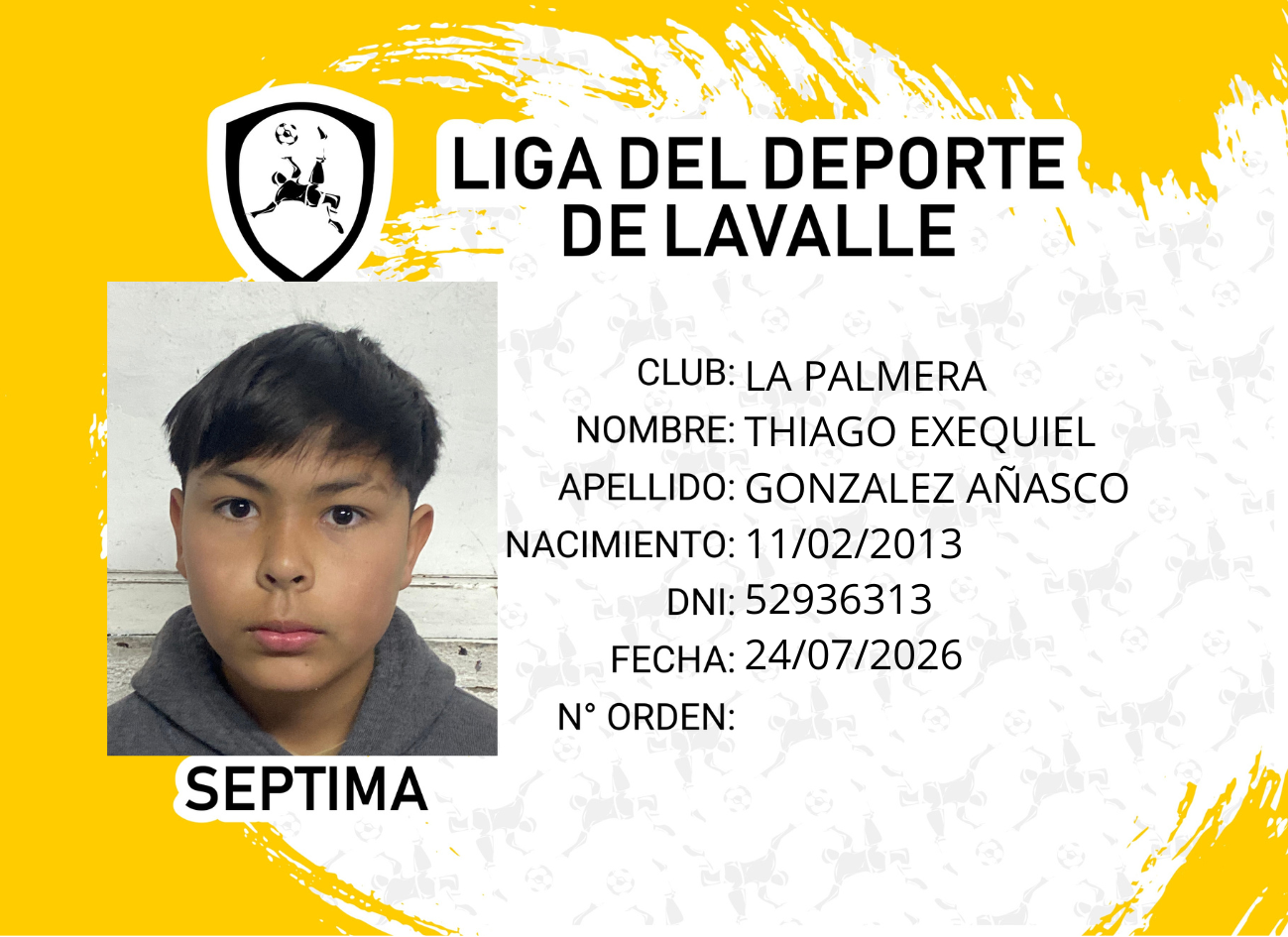 Foto carnet GONZALEZ AÑASCO, THIAGO EXEQUIEL