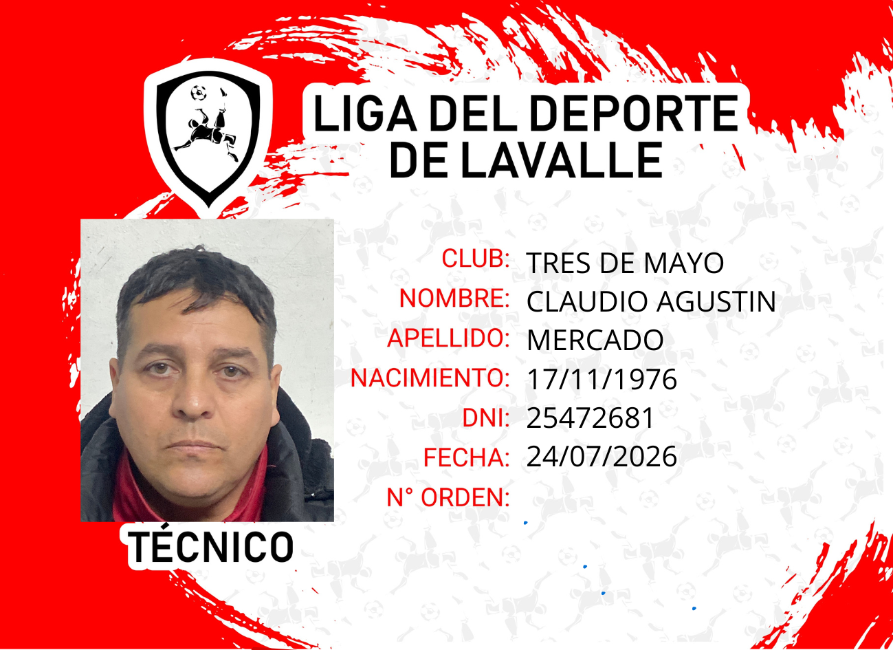Foto carnet MERCADO, CLAUDIO AGUSTIN