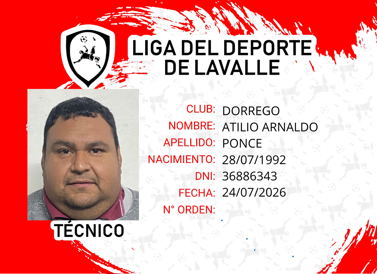 Foto carnet PONCE, ATILIO ARNALDO
