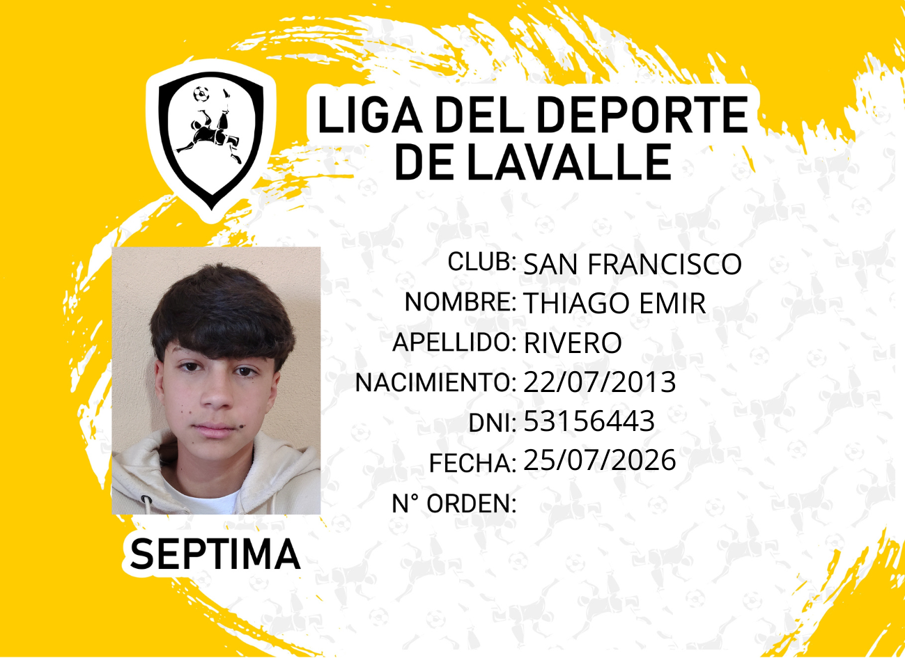 Foto carnet RIVERO, THIAGO EMIR