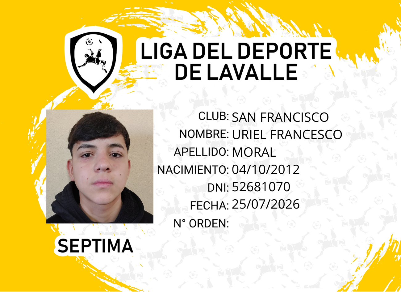Foto carnet MORAL, URIEL FRANCESCO