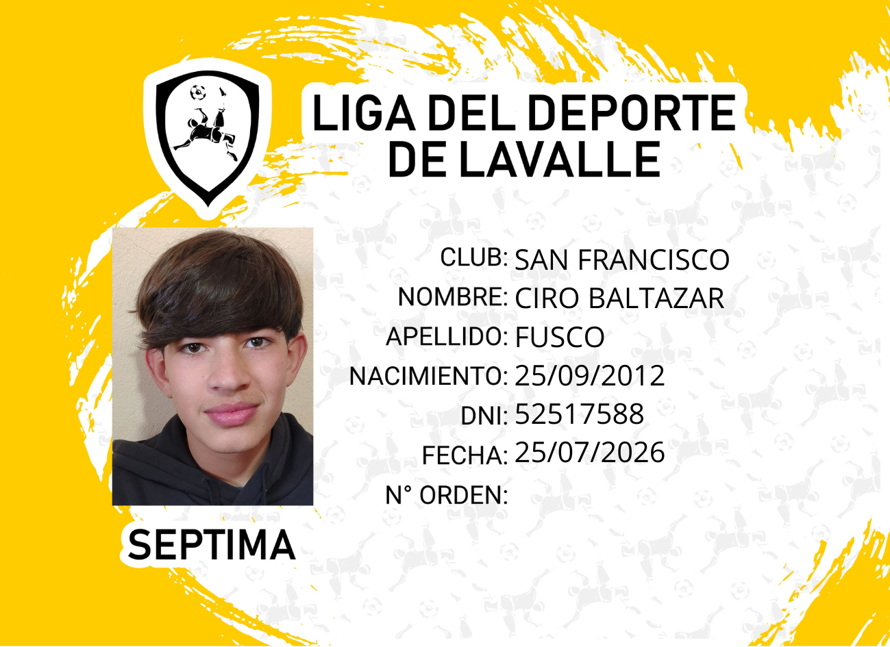 Foto carnet FUSCO, CIRO BALTAZAR