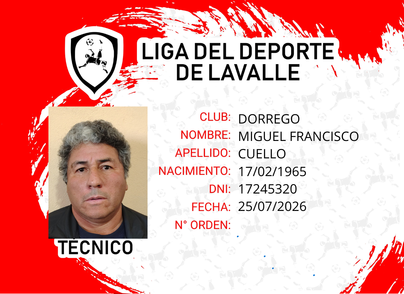 Foto carnet CUELLO, MIGUEL FRANCISCO