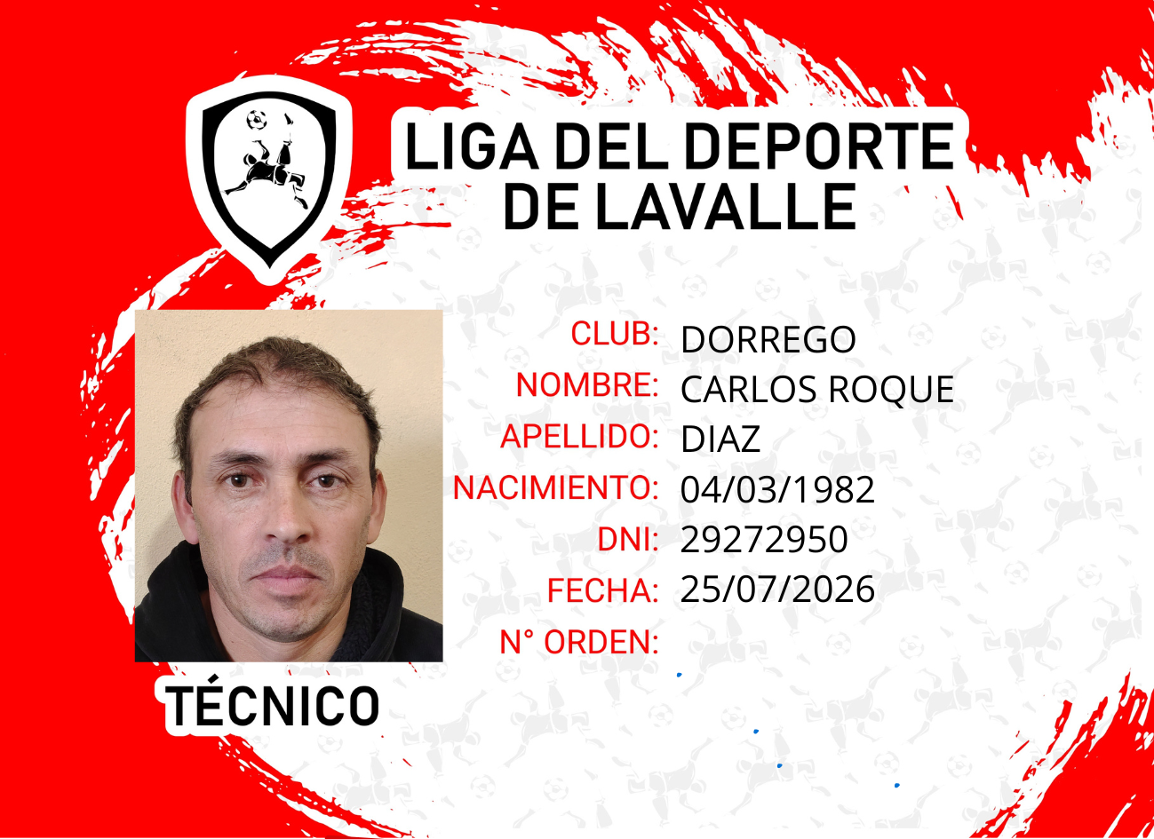 Foto carnet DIAZ, CARLOS ROQUE